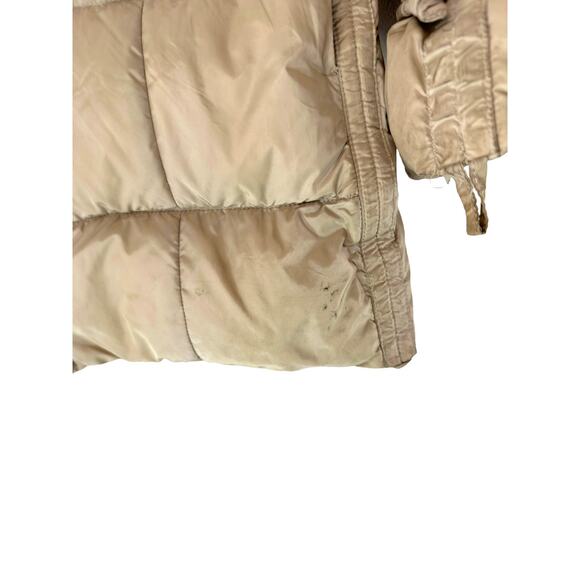 Add Down‎ Tan Basic Casual Long Outdoor Quilted Zip Up Puffer Coat Size 0 - Picture 3 of 13